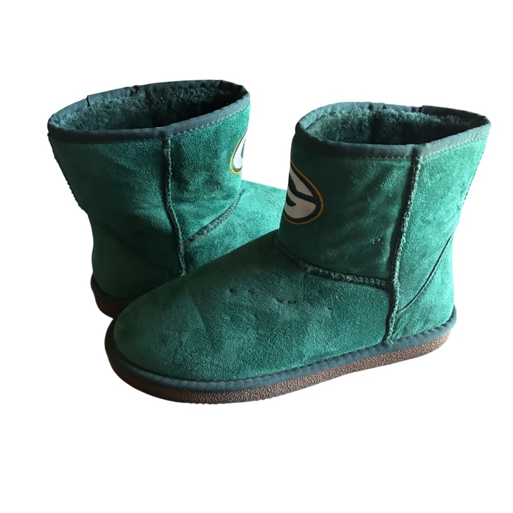 Green Bay Suede Boots with Logo